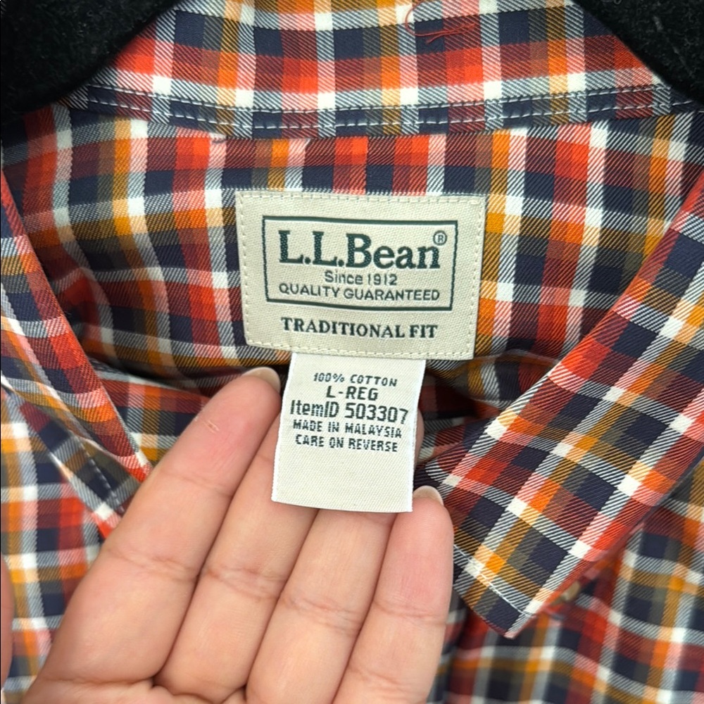 L.L. Bean Multicolor Plaid Button Down Shirt - Picture 2 of 3
